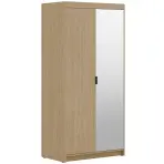 Skriňa Elena 90 cm so zrkadlom  – dub olejovaný, dvojdverová