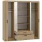 Skriňa Elena 4D 2S zrkadlo dub olejovaný,4