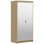 Skriňa Elena 90 cm so zrkadlom – dub olejovaný, dvojdverová