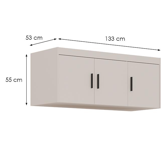 Nadstavec na skriňu Elena 3D pieskovo béžová,3