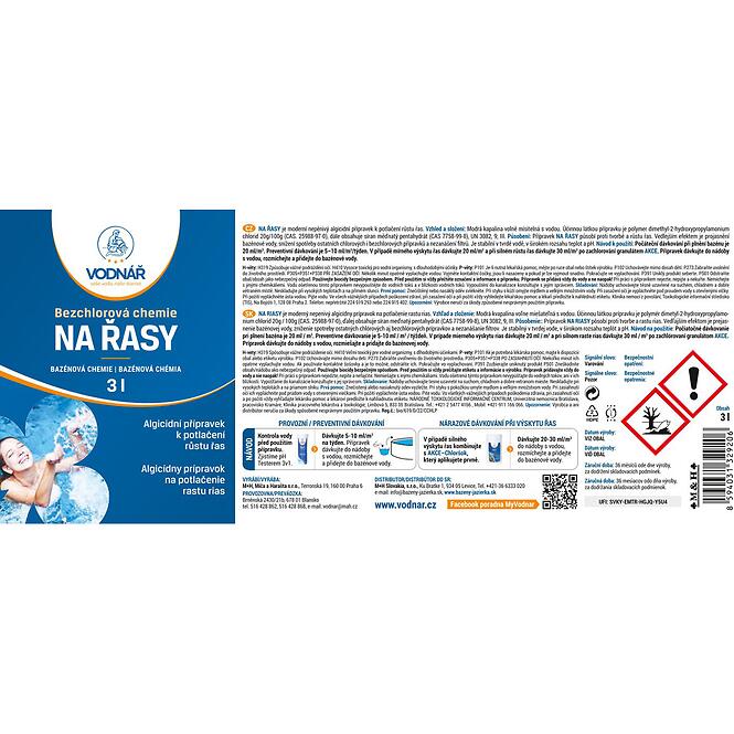 Vodnar prípravok na riasy 3l
