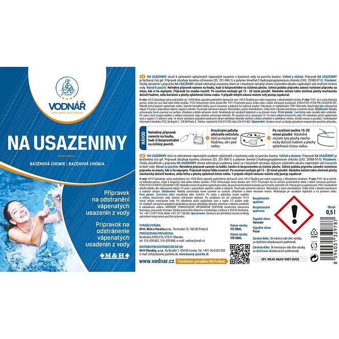 Vodnar prípravok na usadeniny 0,5l