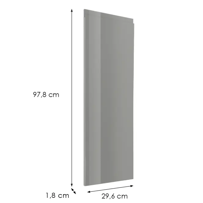 Čelo skrinky Luxeo F02-G30(100) grey lak,2