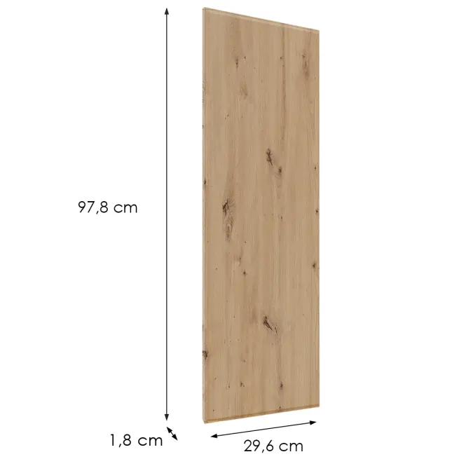 Čelo skrinky Luxeo F16-G30(100) tenký rám dub,2