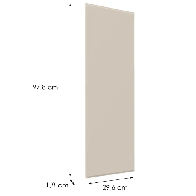 Čelo skrinky Luxeo F16-G30(100) tenký rám kašmír,2