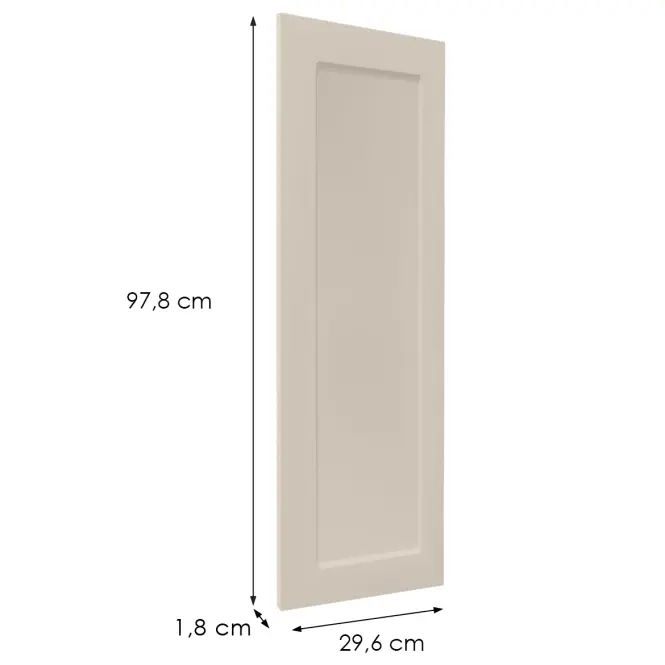 Čelo skrinky Luxeo F15-G30(100) rám kašmír