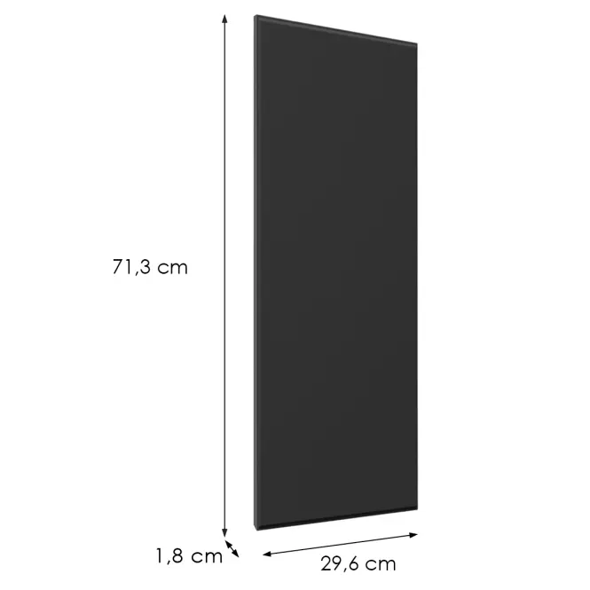 Čelo skrinky Luxeo F16-G30(72) tenký rám black,2