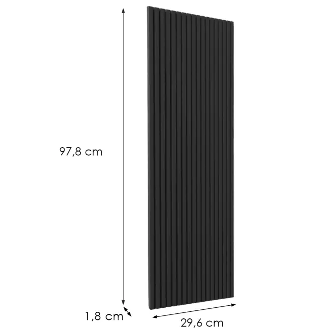 Čelo skrinky Luxeo F14-G30(100) ryfla black,2