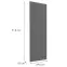Čelo skrinky Luxeo F14-G30(100) ryfla dark grey,2