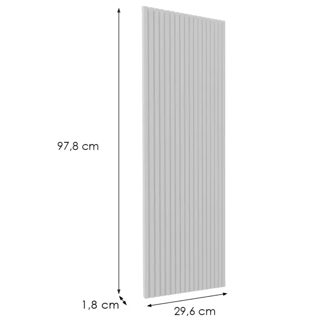 Čelo skrinky Luxeo F14-G30(100) ryfla white,2