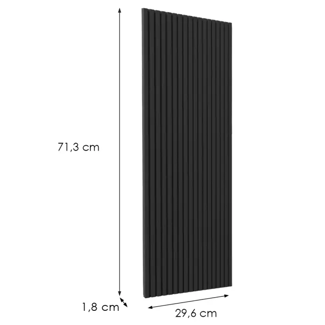 Čelo skrinky Luxeo F14-G30(72) ryfla black,2