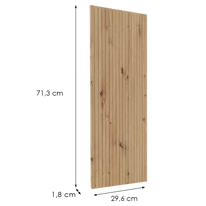 Čelo skrinky Luxeo F14-G30(72) ryfla dub,2