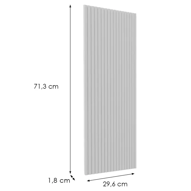Čelo skrinky Luxeo F14-G30(72) ryfla white,2