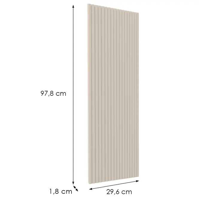 Čelo skrinky Luxeo F14-G30(100) ryfla kašmír,2