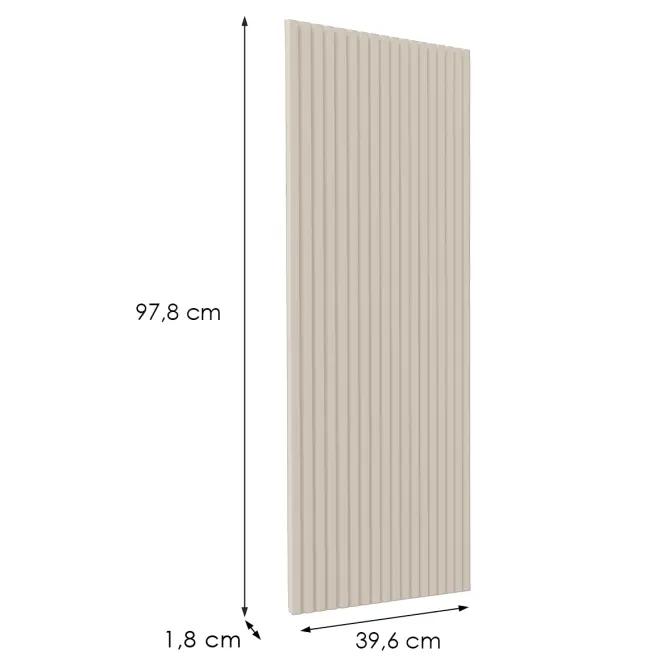 Čelo skrinky Luxeo F14-G40(100) ryfla kašmír,2