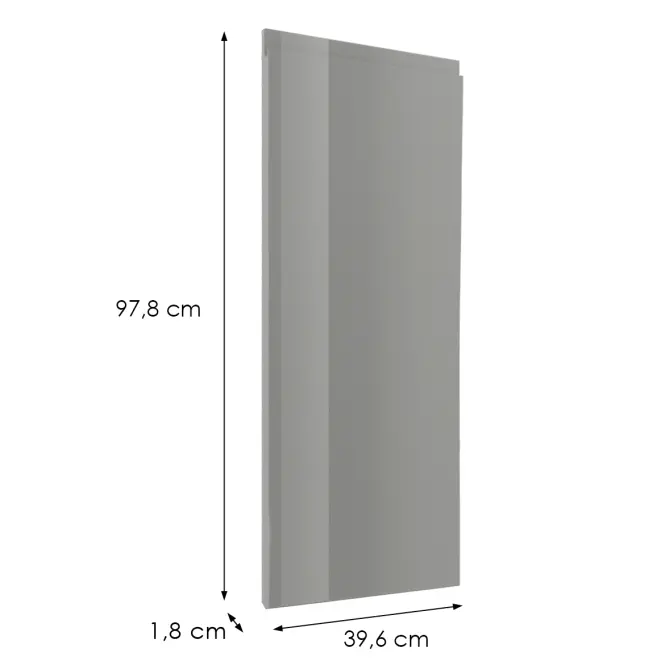 Čelo skrinky Luxeo F02-G40(100) grey lak,2