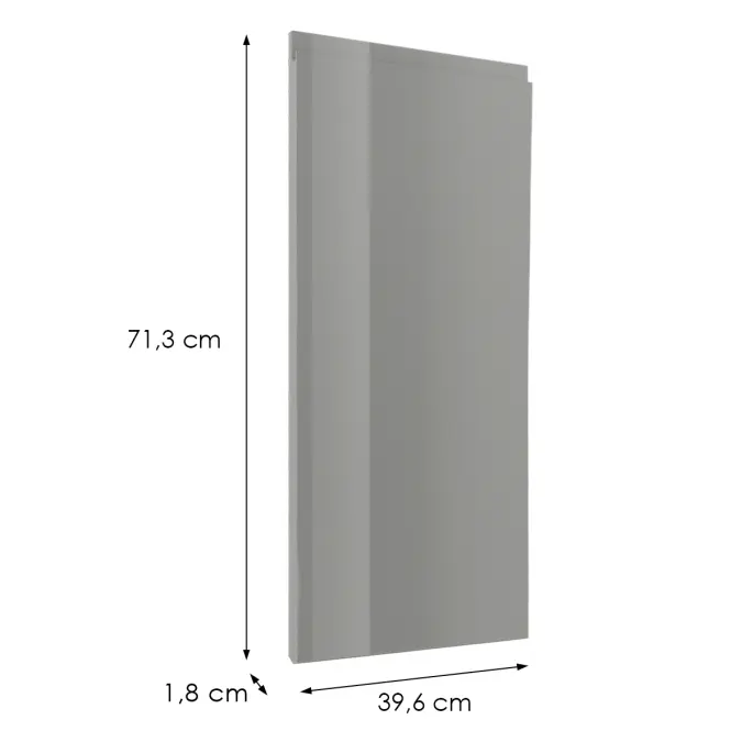 Čelo skrinky Luxeo F02-G40(72) grey lak,2
