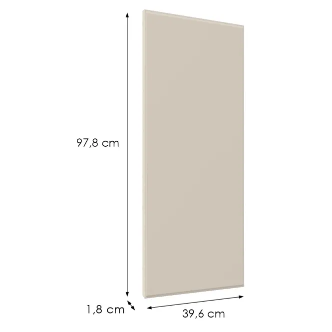 Čelo skrinky Luxeo F16-G40(100) tenký rám kašmír,2