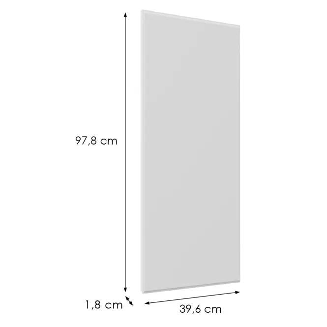 Čelo skrinky Luxeo F16-G40(100) tenký rám white,2
