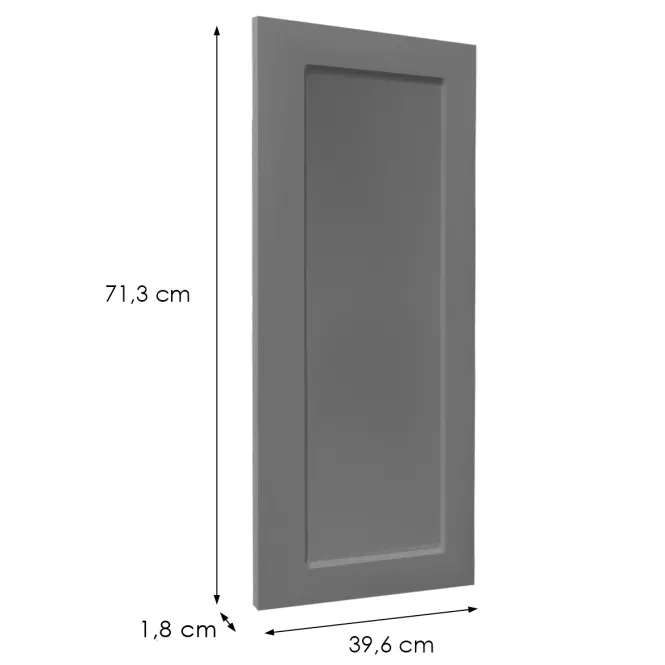 Čelo skrinky Luxeo F15-G40(72) rám dark grey,2