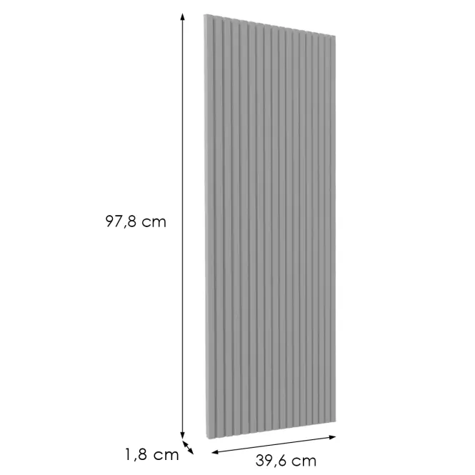 Čelo skrinky Luxeo F14-G40(100) ryfla grey,2