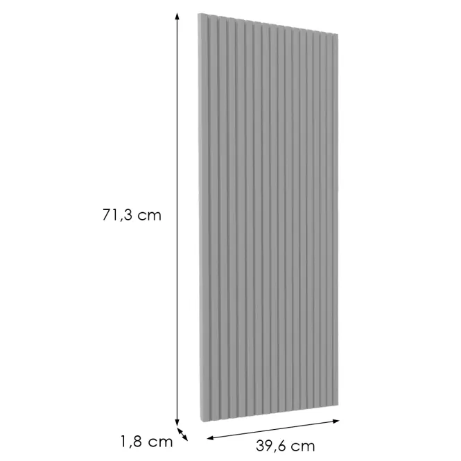 Čelo skrinky Luxeo F14-G40(72) ryfla grey,2
