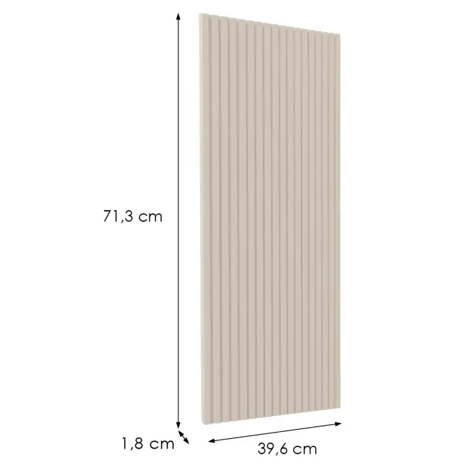 Čelo skrinky Luxeo F14-G40(72) ryfla kašmír,2