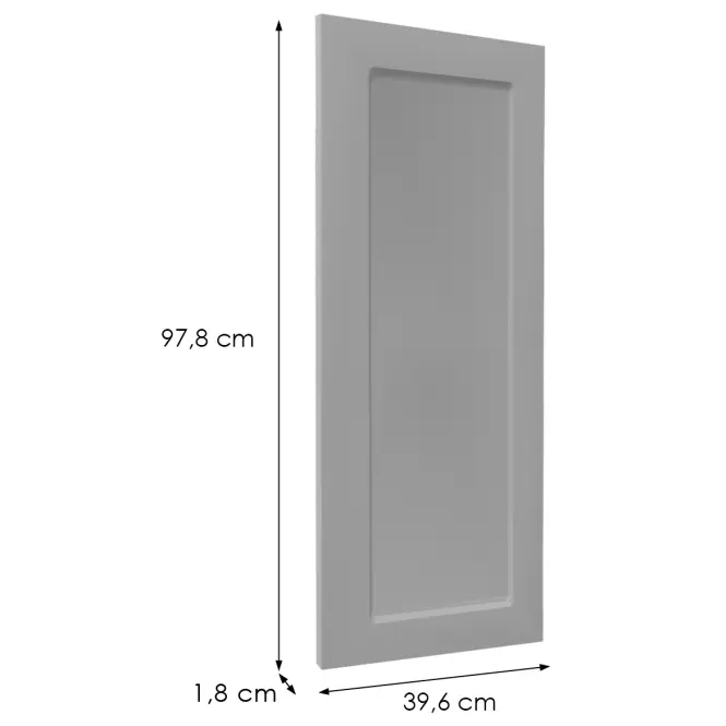 Čelo skrinky Luxeo F15-G40(100) rám grey,2