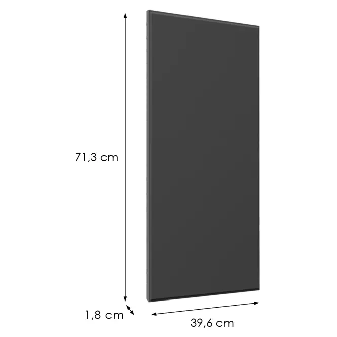 Čelo skrinky Luxeo F16-G40(72) tenký rám dark grey,2