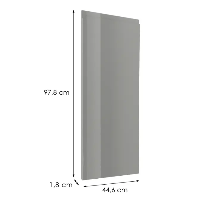 Čelo skrinky Luxeo F02-G45(100) grey lak,2