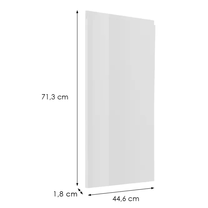 Čelo skrinky Luxeo F02-G45(72) white lak,2