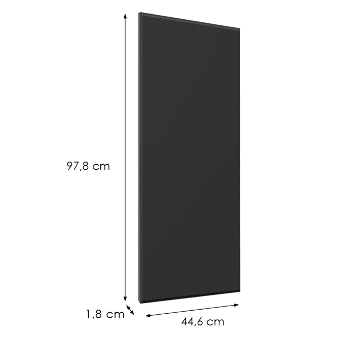Čelo skrinky Luxeo F16-G45(100) tenký rám black,2