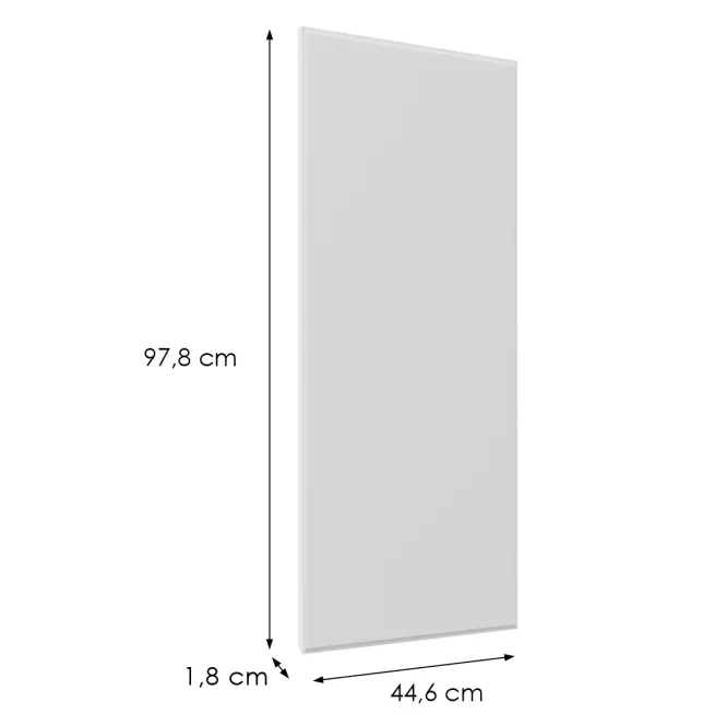 Čelo skrinky Luxeo F16-G45(100) tenký rám white