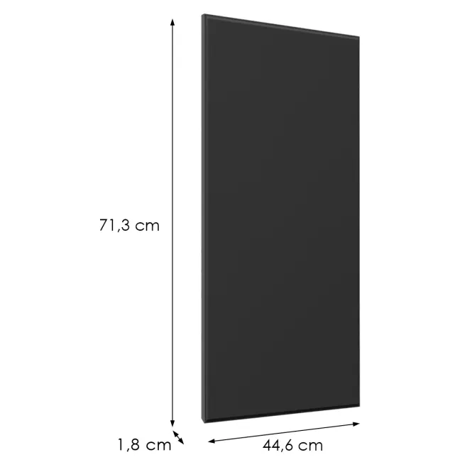 Čelo skrinky Luxeo F16-G45(72) tenký rám black,2