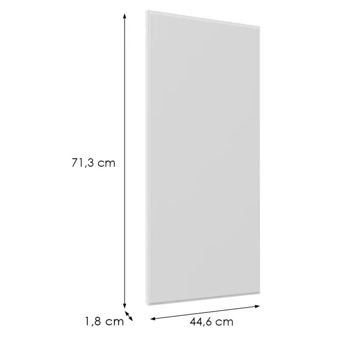 Čelo skrinky Luxeo F16-G45(72) tenký rám white,2