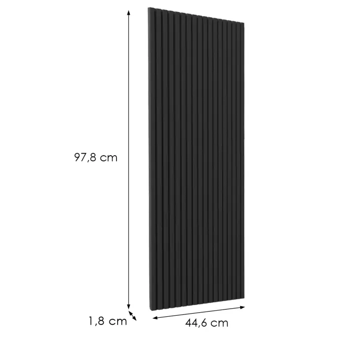 Čelo skrinky Luxeo F14-G45(100) ryfla black,2