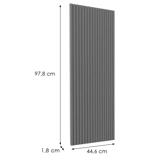 Čelo skrinky Luxeo F14-G45(100) ryfla dark grey,2