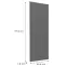 Čelo skrinky Luxeo F14-G45(100) ryfla dark grey,2