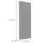 Čelo skrinky Luxeo F14-G45(100) ryfla grey,2