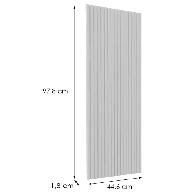 Čelo skrinky Luxeo F14-G45(100) ryfla white,2