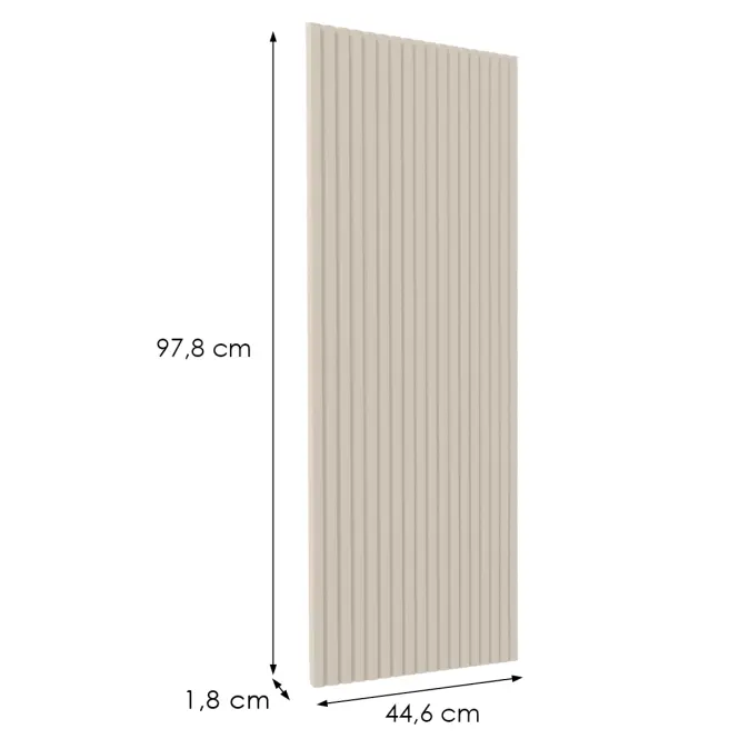 Čelo skrinky Luxeo F14-G45(100) ryfla kašmír,2