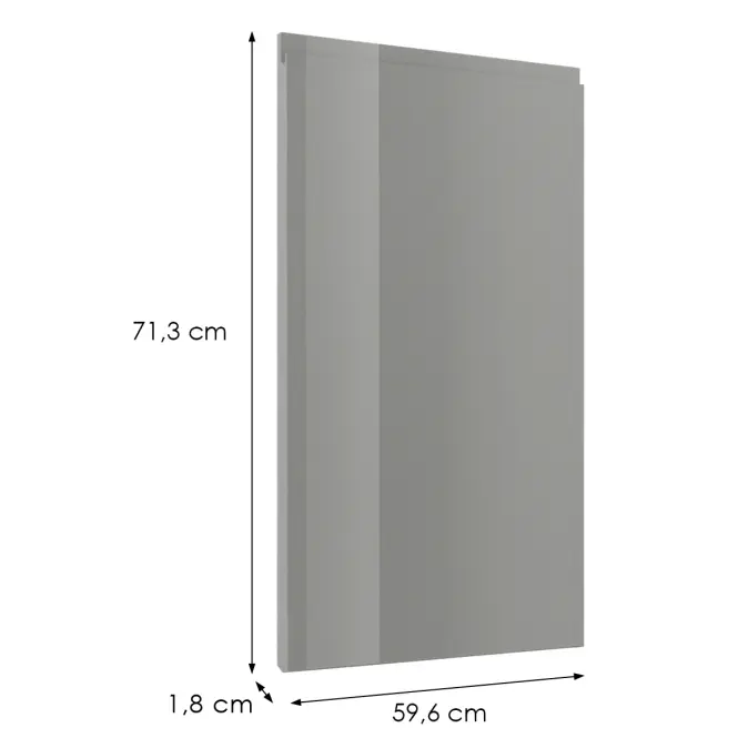 Čelo skrinky Luxeo F02-G60(72) grey lak,2