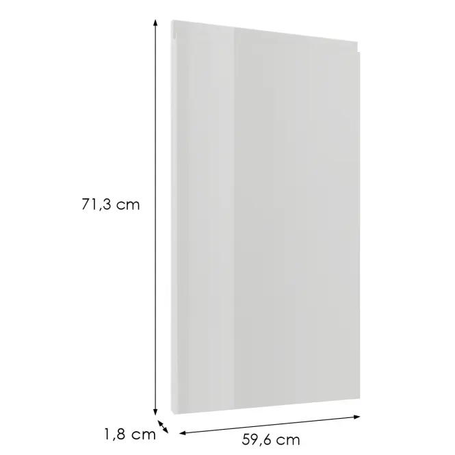 Čelo skrinky Luxeo F02-G60(72) white lak