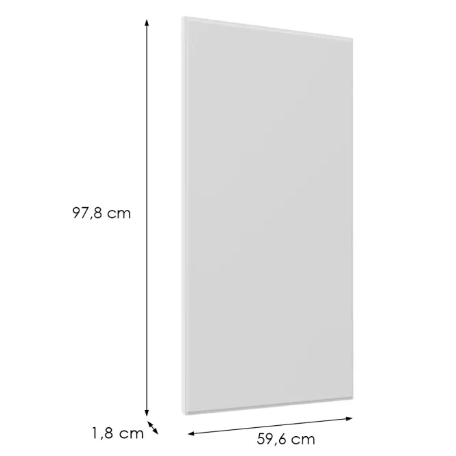 Čelo skrinky Luxeo F16-G60(100) tenký rám white