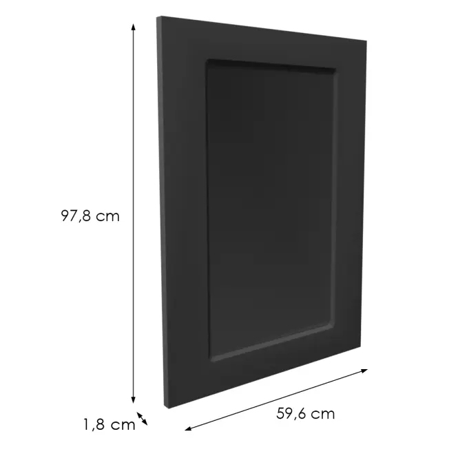 Čelo skrinky Luxeo F15-G60(100) rám black,2