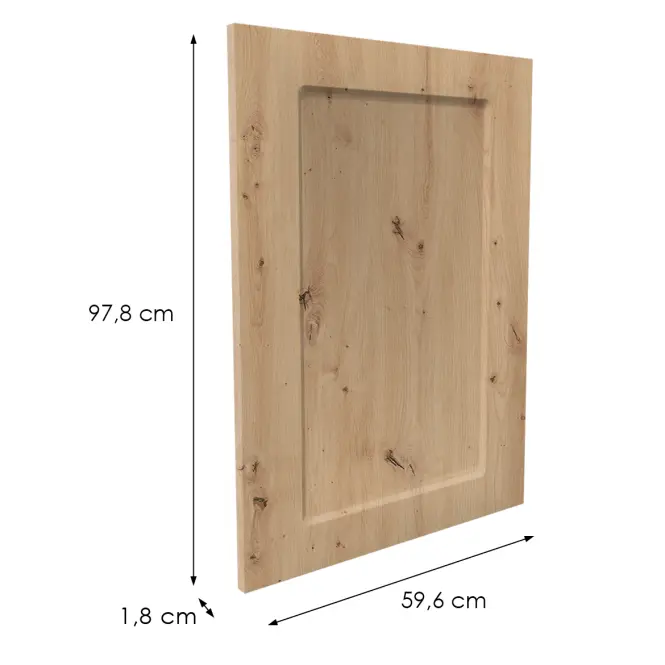 Čelo skrinky Luxeo F15-G60(100) rám dub,2