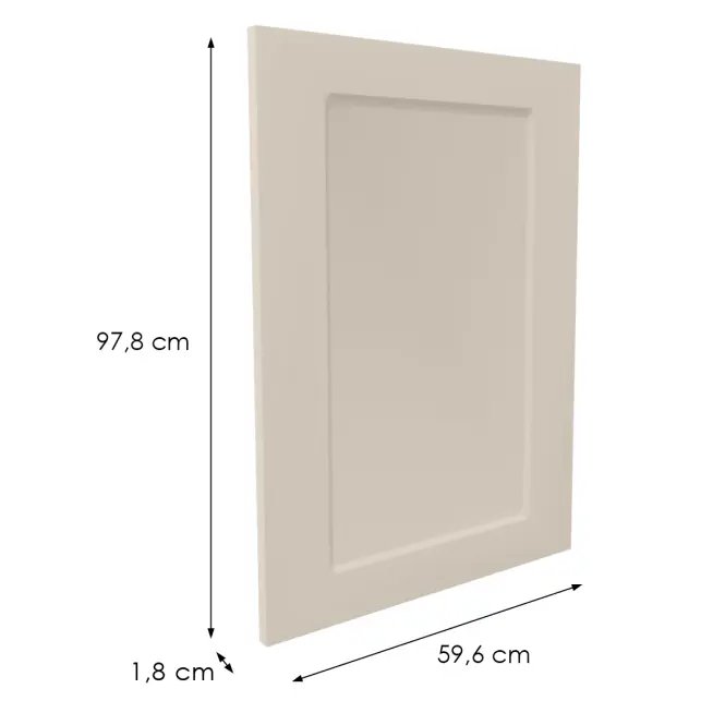 Čelo skrinky Luxeo F15-G60(100) rám kašmír