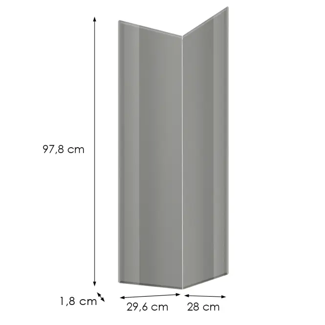 Čelo skrinky Luxeo F02-G60N2(100) grey lak,2
