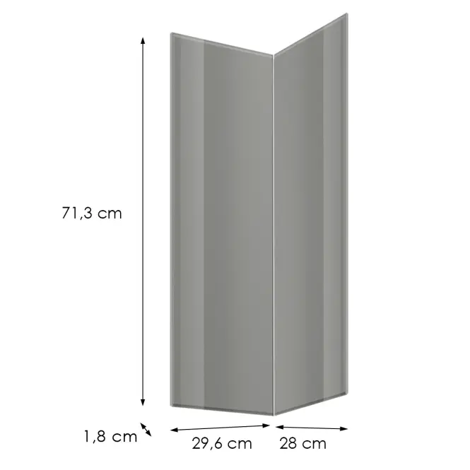 Čelo skrinky Luxeo F02-G60N2(72) grey lak,2