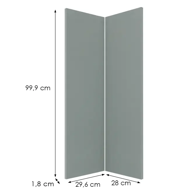 Čelo skrinky Luxeo F08-G60N2(100) green